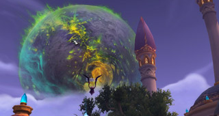 Argus visible au-dessus de Dalaran