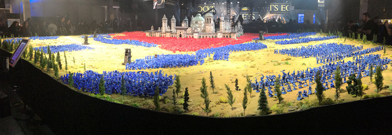 La bataille pour Lordaeron représentée par un immense diorama