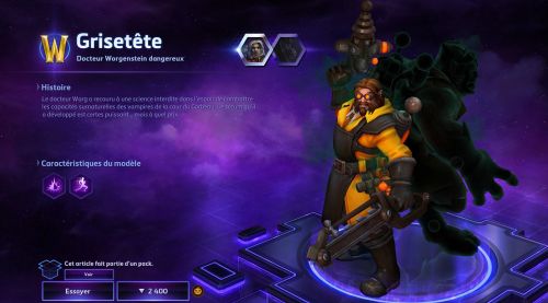 Image de Heroes of the Storm : Skins Sanssaint Grisetête patch 28.3