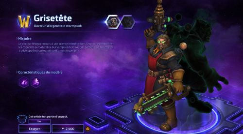 Image de Heroes of the Storm : Skins Sanssaint Grisetête patch 28.3