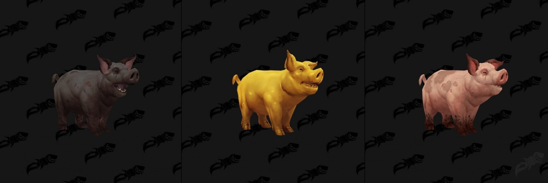 Différents coloris pour le cochon à Battle for Azeroth