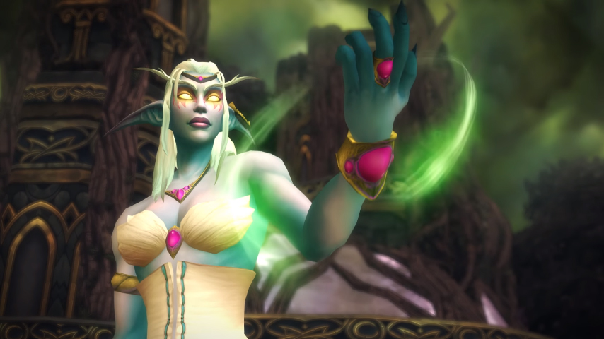 La reine Azshara avant la destruction du Puits d'éternité, la Fracture