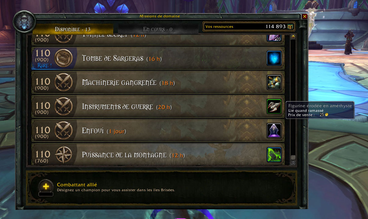 Missions du domaine de classe (Battle for Azeroth)