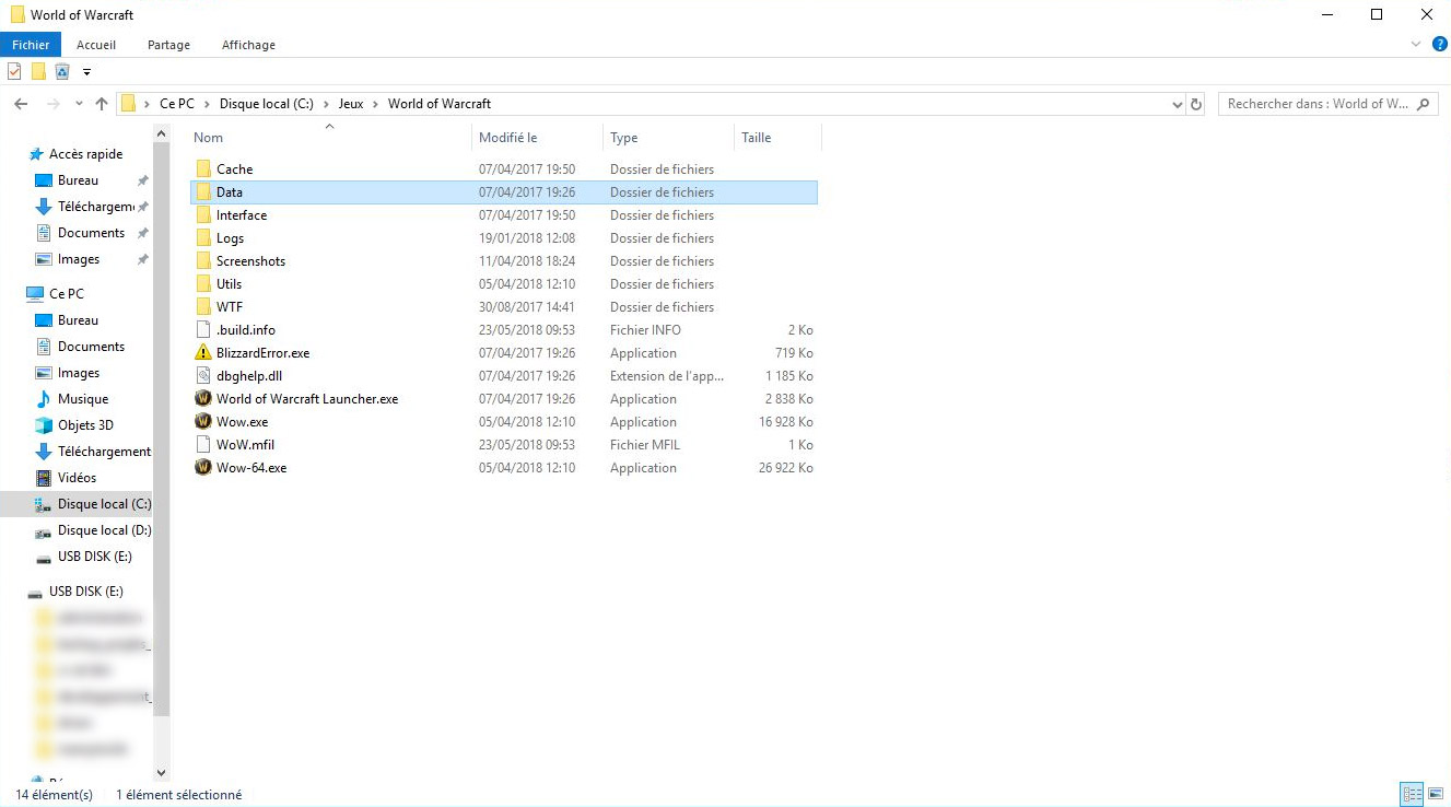 Copiez le dossier data depuis votre installation de World of Warcraft
