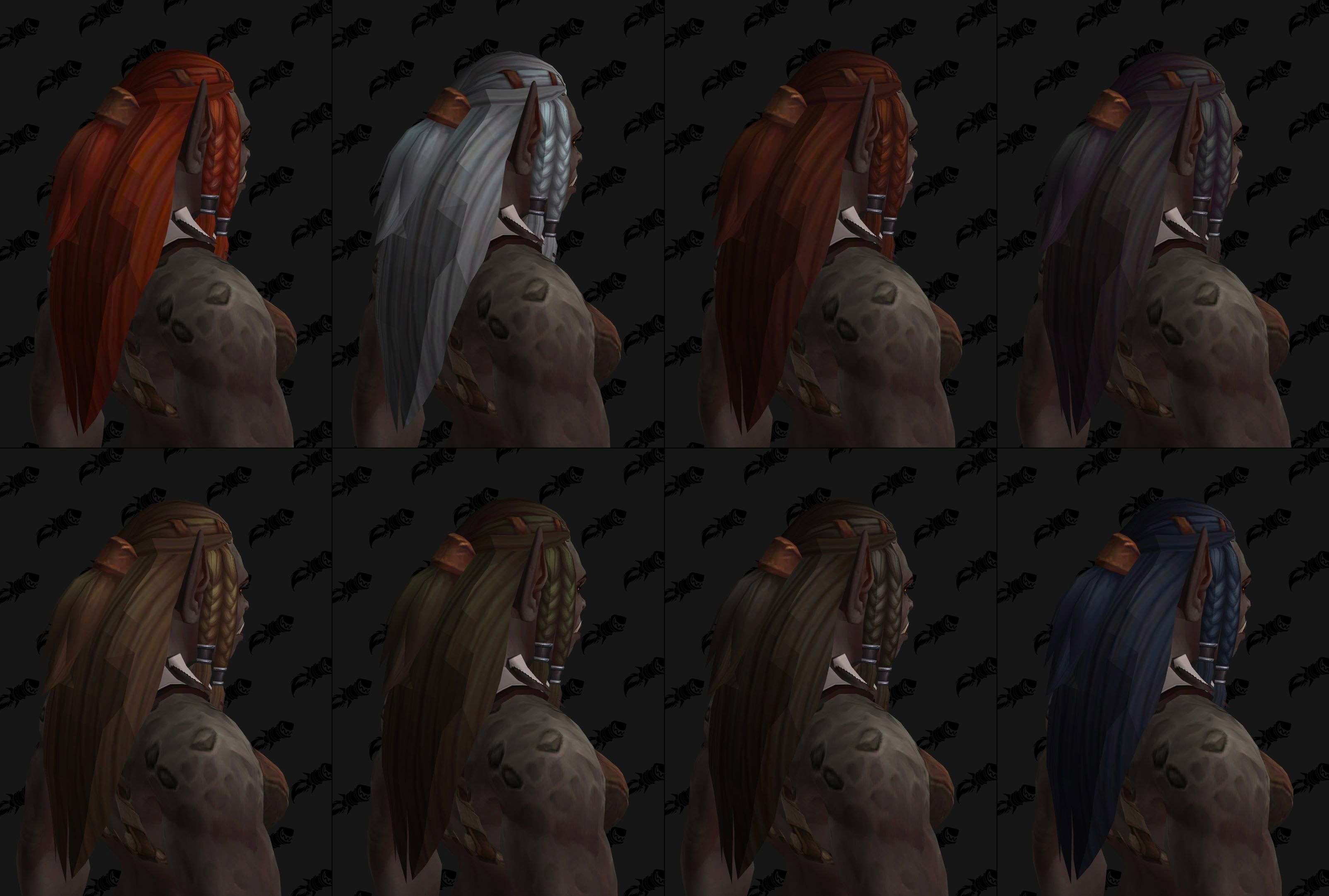 Nouvelles options de personnalisation des coiffures Orcs Mag'har (femme)