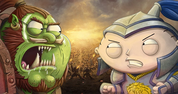 un episode special world of warcraft dans la serie d'animation les griffin (family guy)