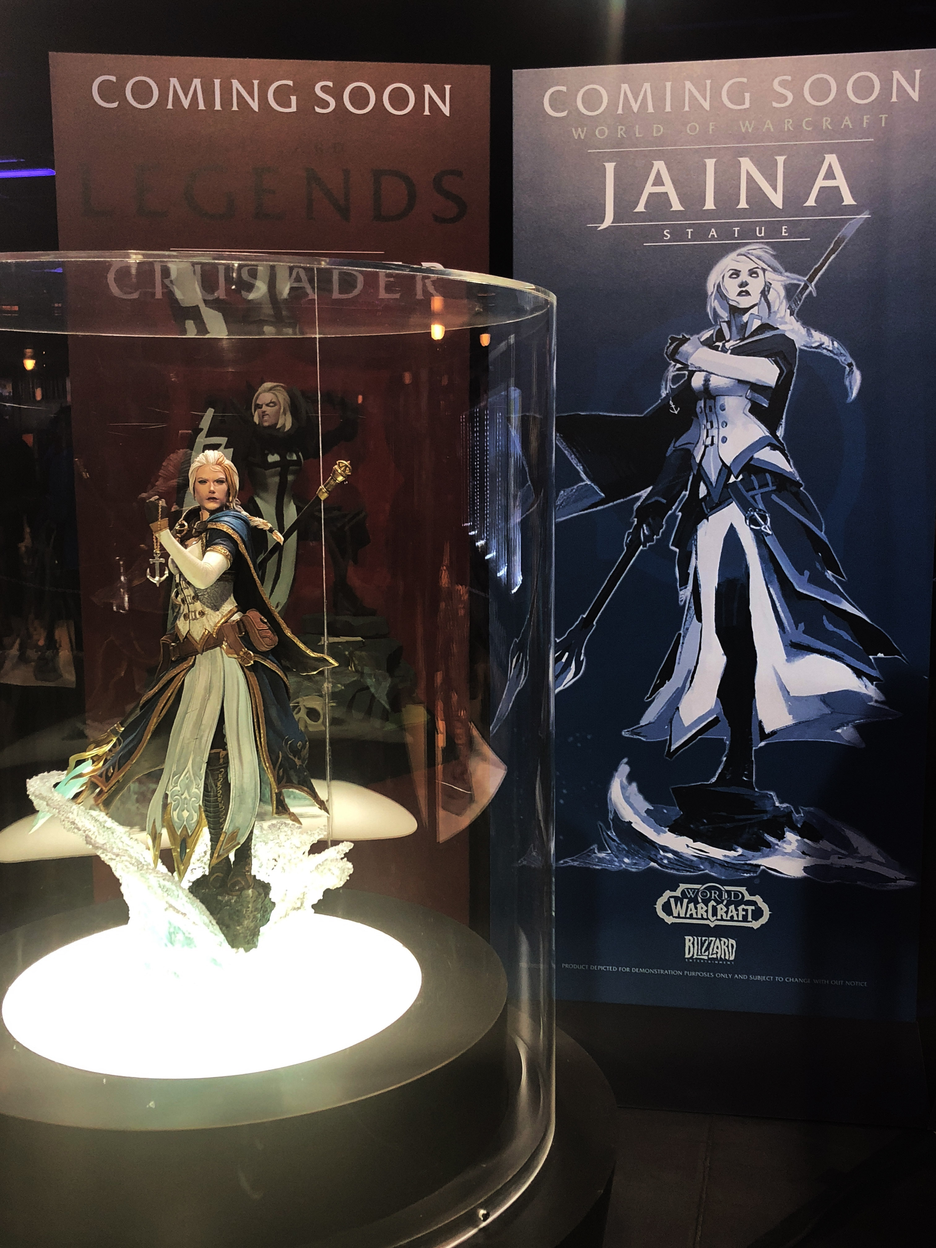 Statue Jaina Portvaillant sur un des stands de Blizzard