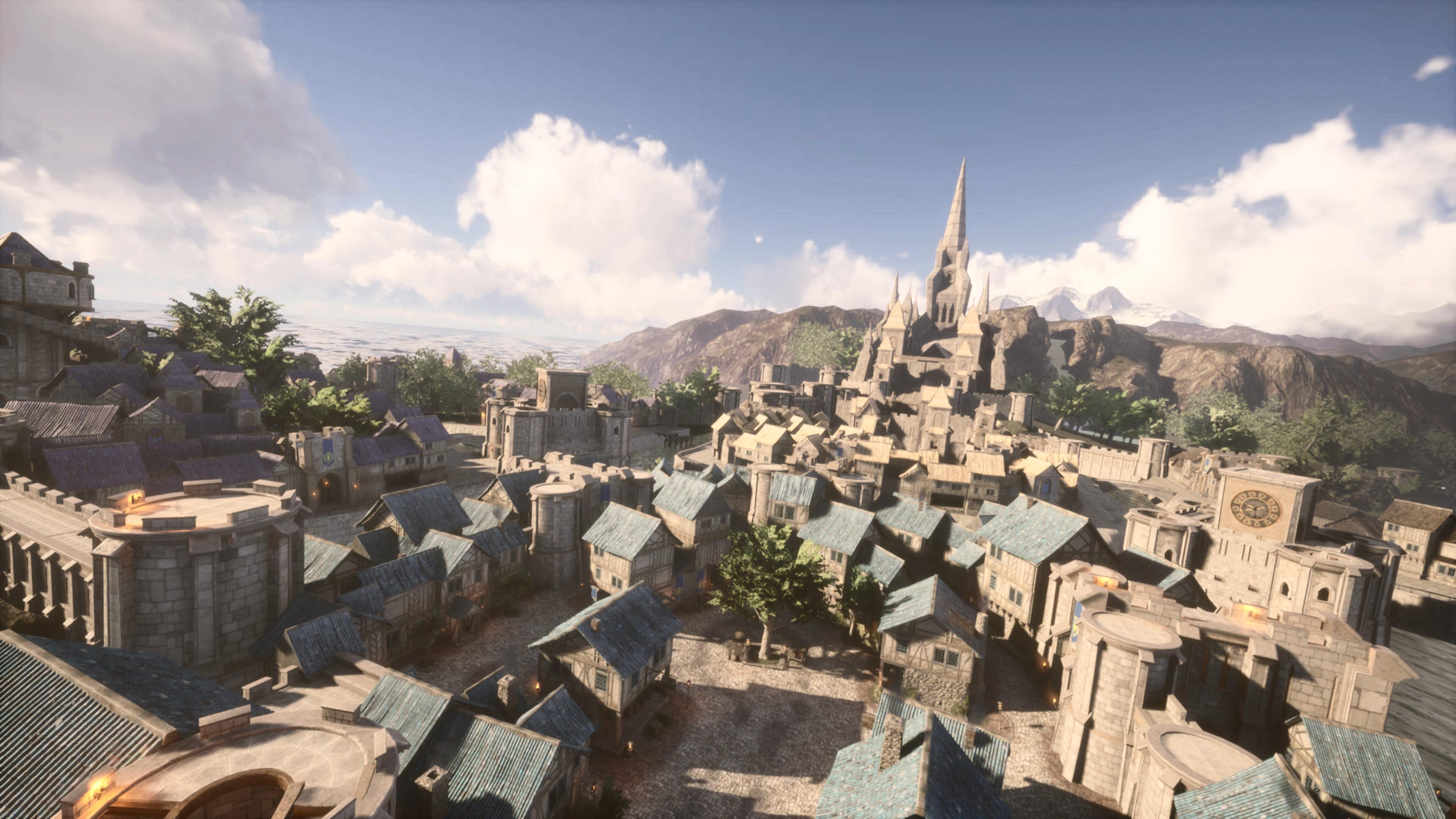 La capitale Hurlevent (Stormwind) réalisée avec Unreal Engine 4