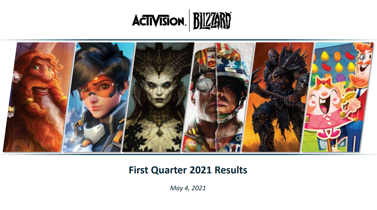 Résultats du 1er trimestre 2021 pour le groupe Activision Blizzard