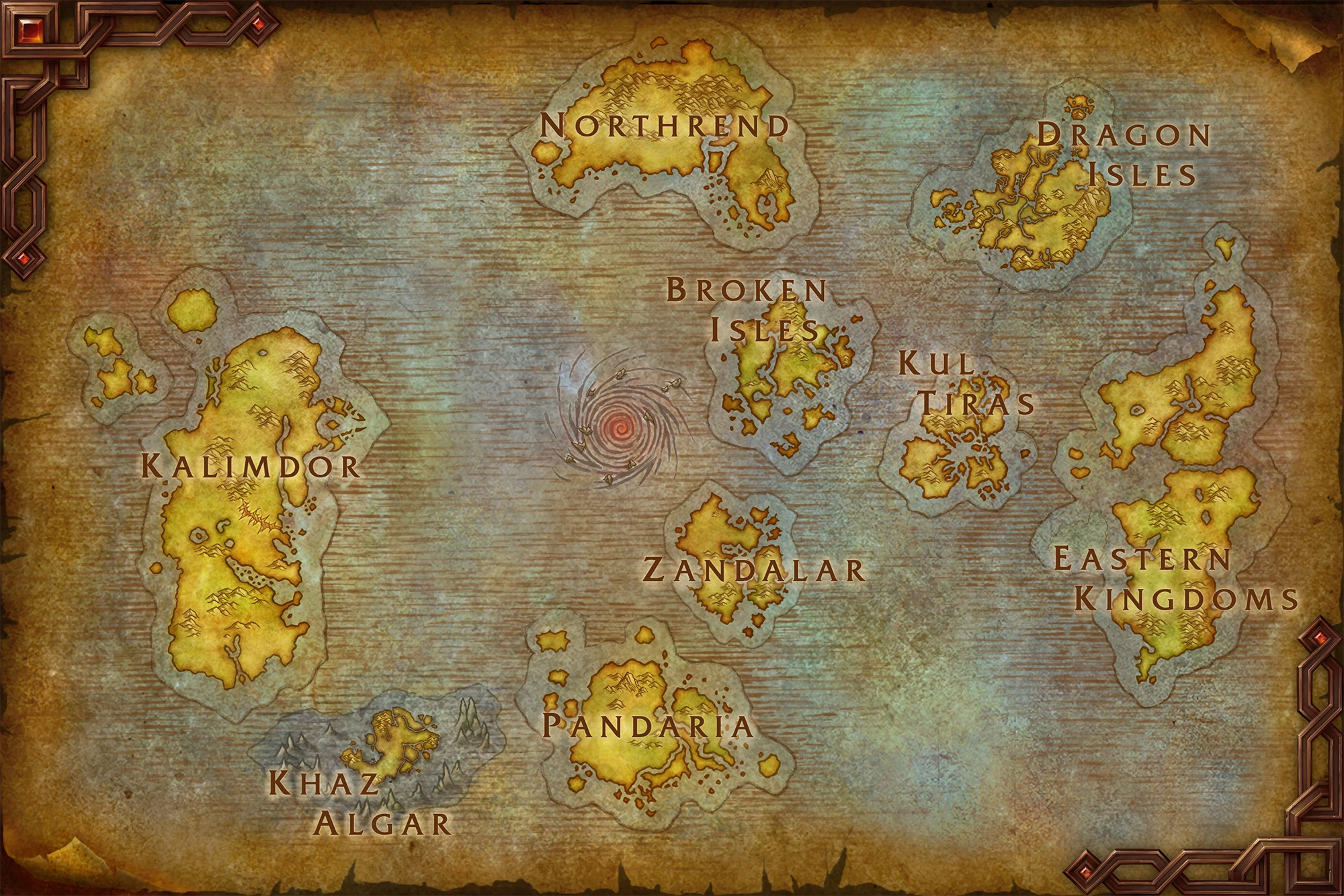 The War Within : Khaz Algar sur la carte du monde d'Azeroth